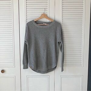 TenTree Highline Drop Shoulder Gray Cotton Sweater